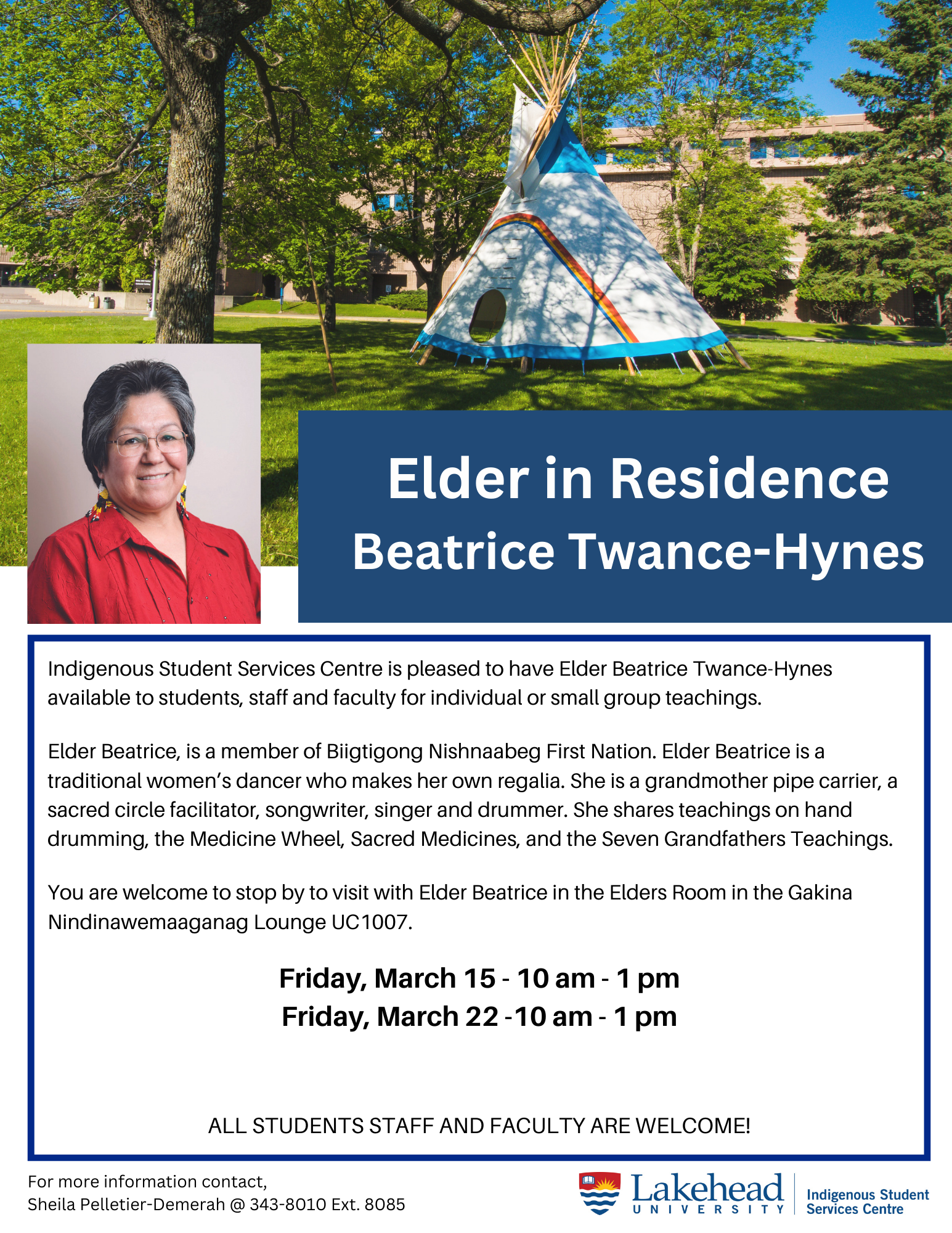 Elder In Residence Elder Beatrice Twance Hynes Lakehead University